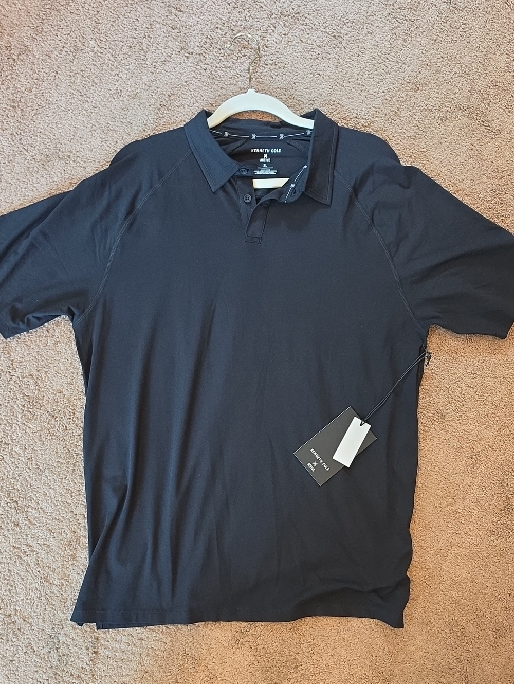 Kenneth Cole Men's Black Short-Sleeve Polo